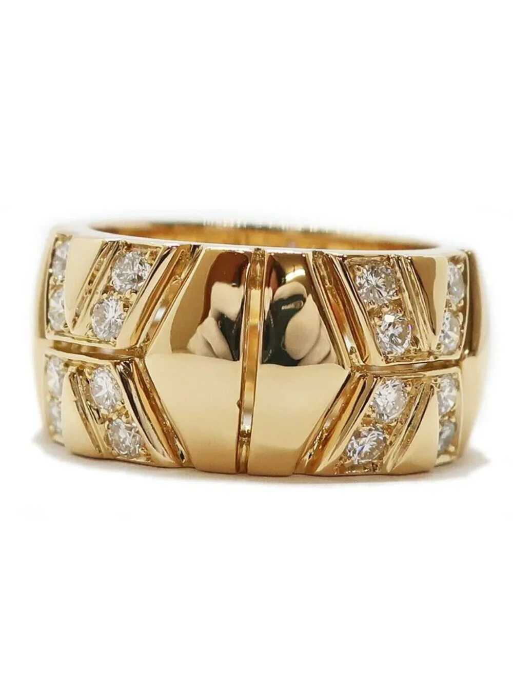 Cartier Ten Rivoli Ring Diamond Yellow Gold 18K 57